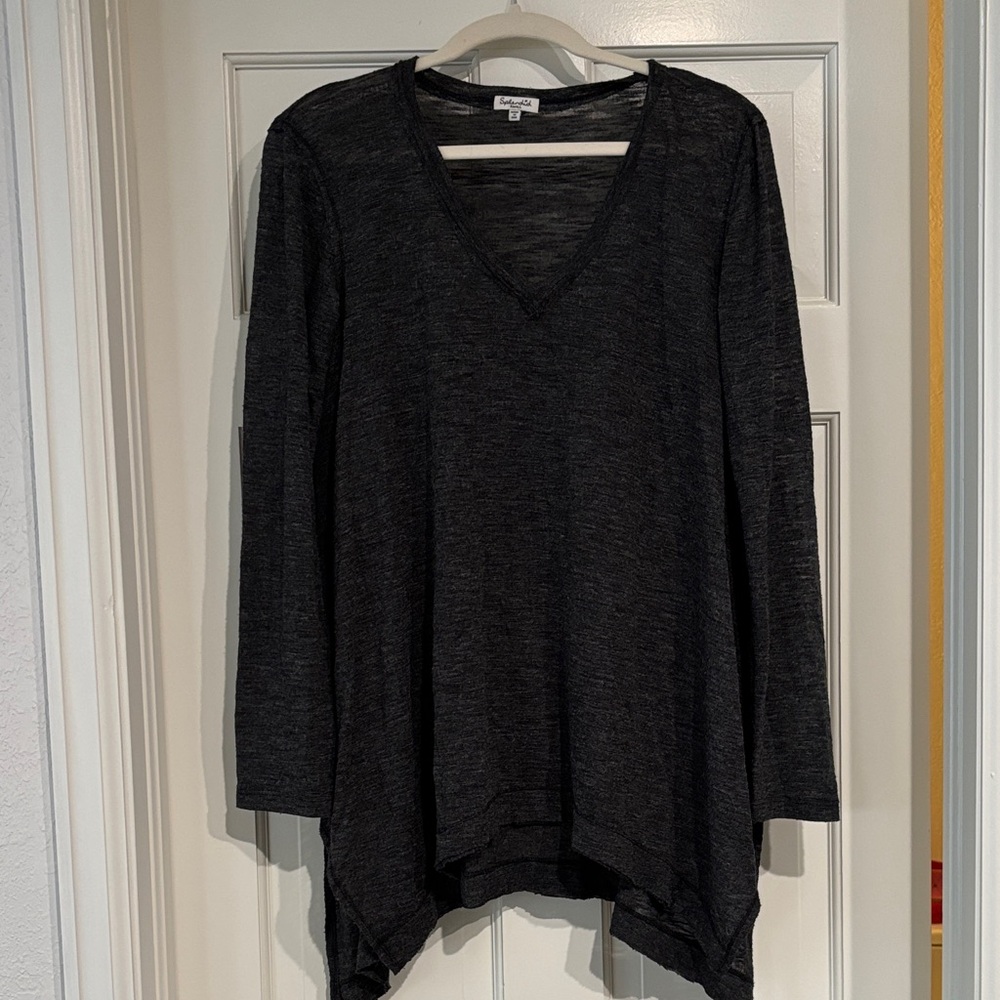 Splendid Charcoal V-Neck Tunic
